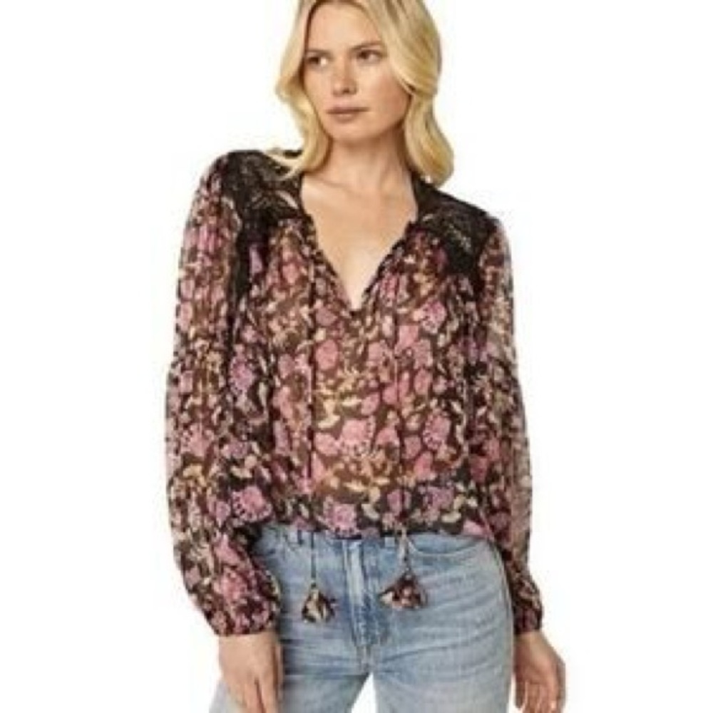 Misa LA Rosette Fleur Sheer Rosie Top *NEW WITH TAGS*